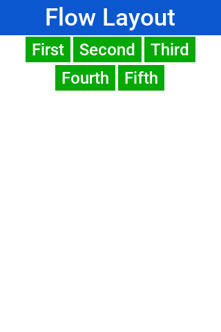 Flow layout aligned to the center